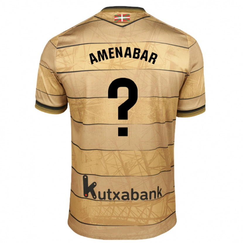 Danxen Kid Aritz Amenabar #0 Brown Away Jersey 2024/25 T-Shirt