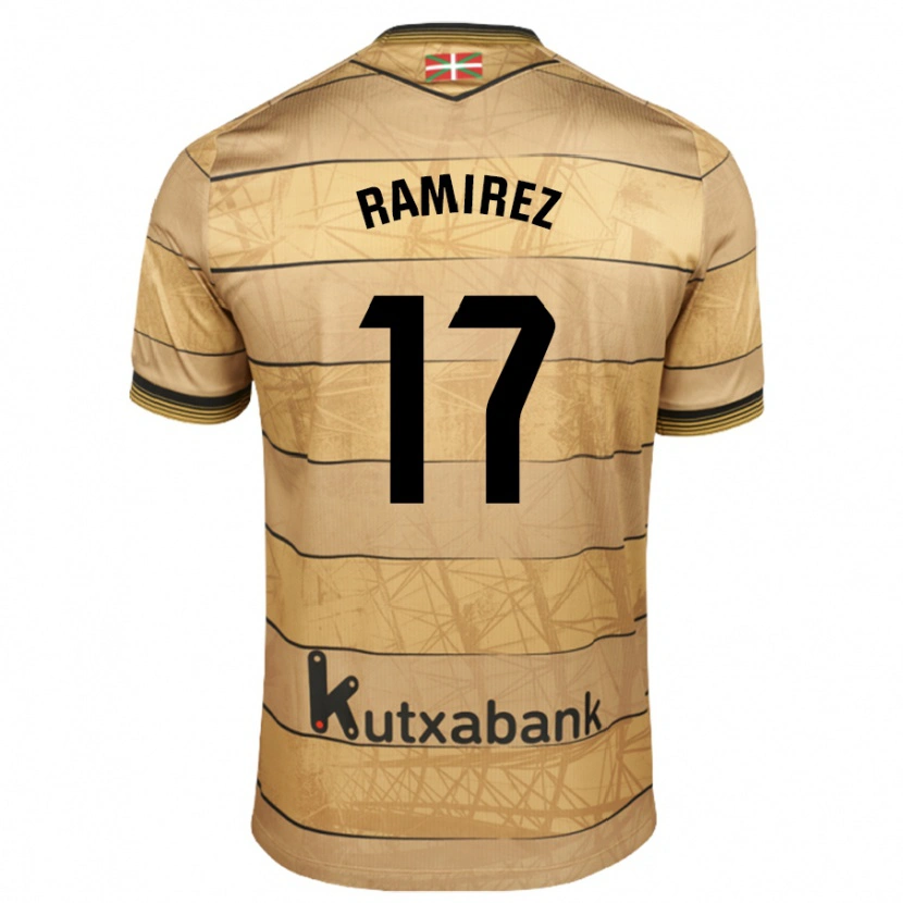 Danxen Kid Darío Ramírez #17 Brown Away Jersey 2024/25 T-Shirt