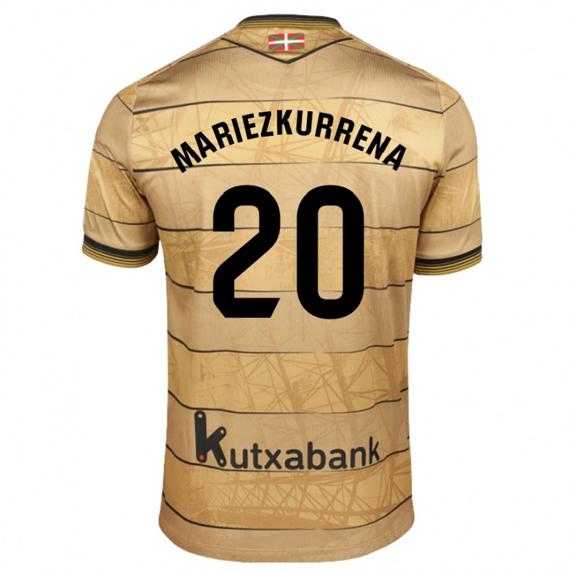 Danxen Kid Arkaitz Mariezkurrena #20 Brown Away Jersey 2024/25 T-Shirt