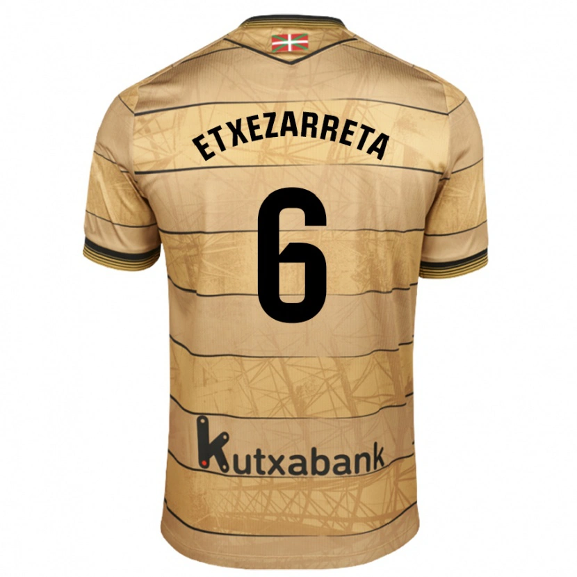 Danxen Kid Ane Etxezarreta #6 Brown Away Jersey 2024/25 T-Shirt