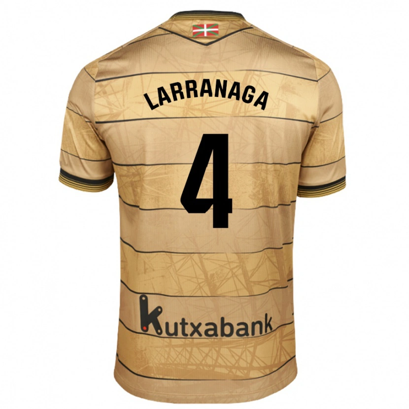 Danxen Kid Aitor Larrañaga #4 Brown Away Jersey 2024/25 T-Shirt