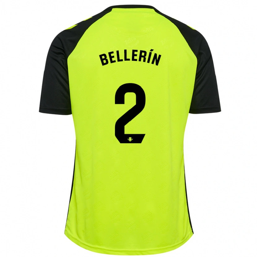 Danxen Kid Héctor Bellerín #2 Fluorescent Yellow Black Away Jersey 2024/25 T-Shirt