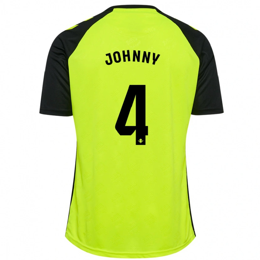 Danxen Kid Johnny Cardoso #4 Fluorescent Yellow Black Away Jersey 2024/25 T-Shirt