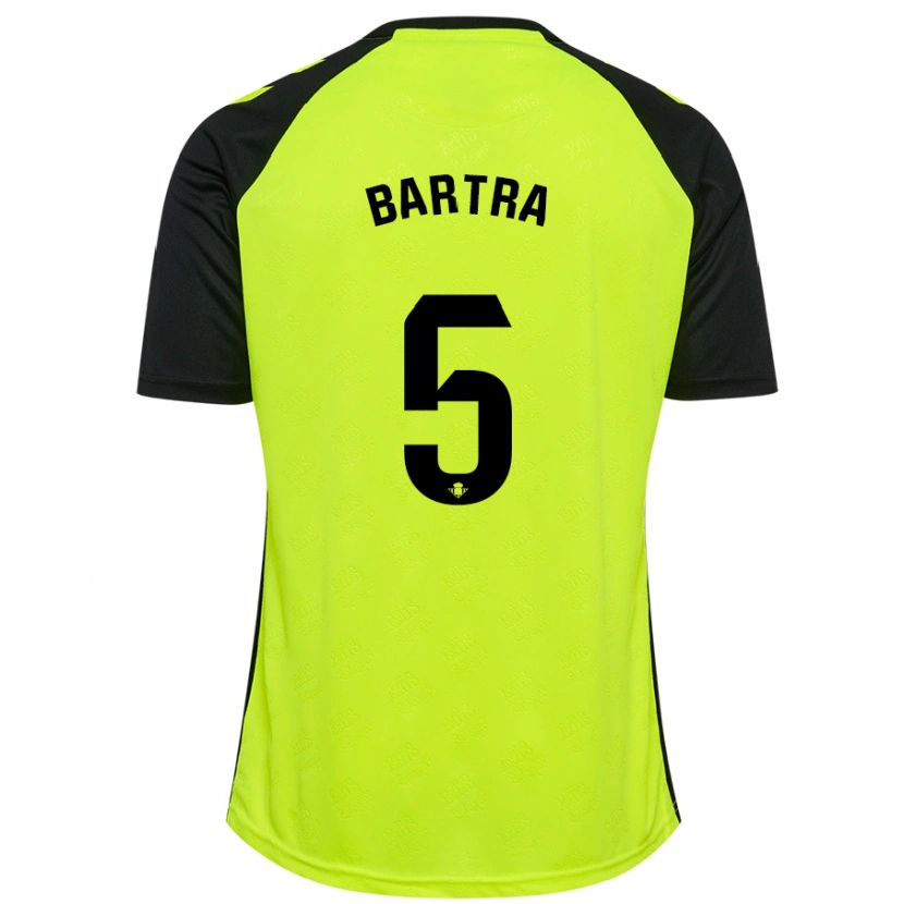 Danxen Kid Marc Bartra #5 Fluorescent Yellow Black Away Jersey 2024/25 T-Shirt