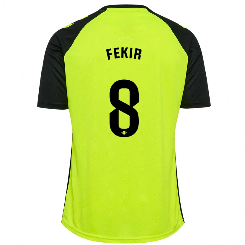 Danxen Kid Nabil Fekir #8 Fluorescent Yellow Black Away Jersey 2024/25 T-Shirt