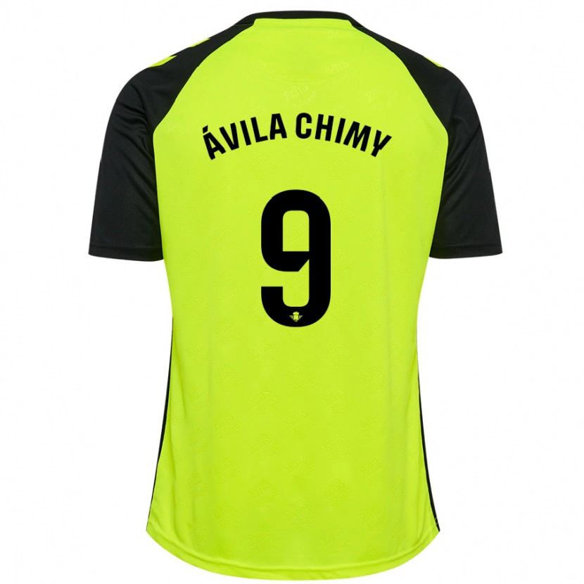 Danxen Kid Chimy Ávila #9 Fluorescent Yellow Black Away Jersey 2024/25 T-Shirt