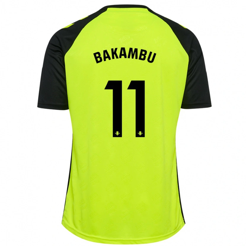 Danxen Kid Cédric Bakambu #11 Fluorescent Yellow Black Away Jersey 2024/25 T-Shirt