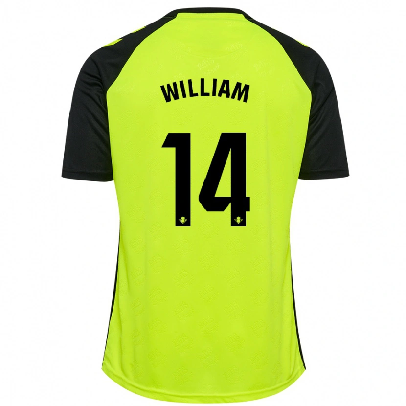 Danxen Kid William Carvalho #14 Fluorescent Yellow Black Away Jersey 2024/25 T-Shirt