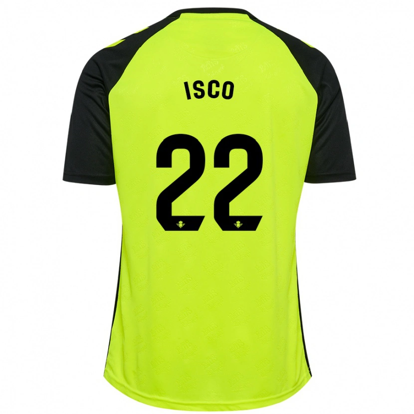 Danxen Kid Isco #22 Fluorescent Yellow Black Away Jersey 2024/25 T-Shirt