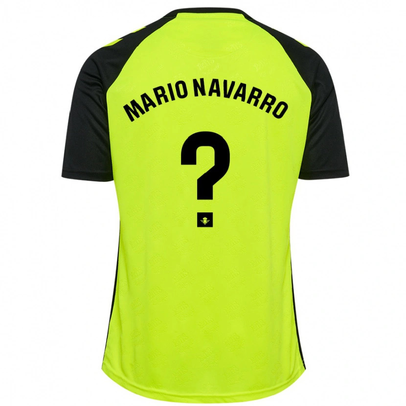 Danxen Kid Mario Navarro #0 Fluorescent Yellow Black Away Jersey 2024/25 T-Shirt