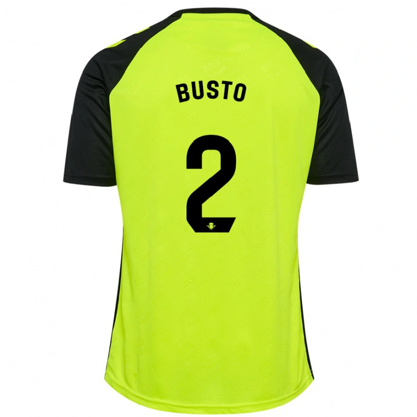 Danxen Kid Pablo Busto #2 Fluorescent Yellow Black Away Jersey 2024/25 T-Shirt