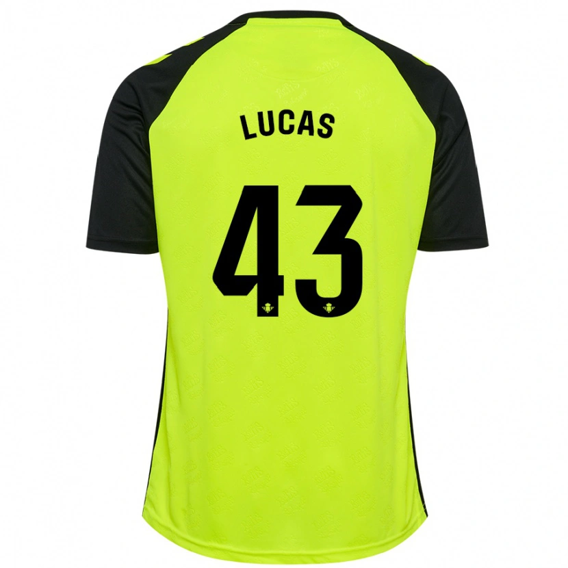 Danxen Kid Lucas Alcázar #43 Fluorescent Yellow Black Away Jersey 2024/25 T-Shirt