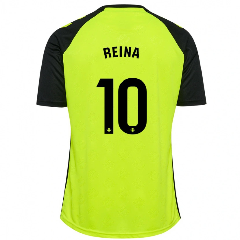 Danxen Kid Carlos Reina #10 Fluorescent Yellow Black Away Jersey 2024/25 T-Shirt