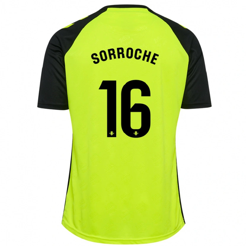 Danxen Kid Ginés Sorroche #16 Fluorescent Yellow Black Away Jersey 2024/25 T-Shirt