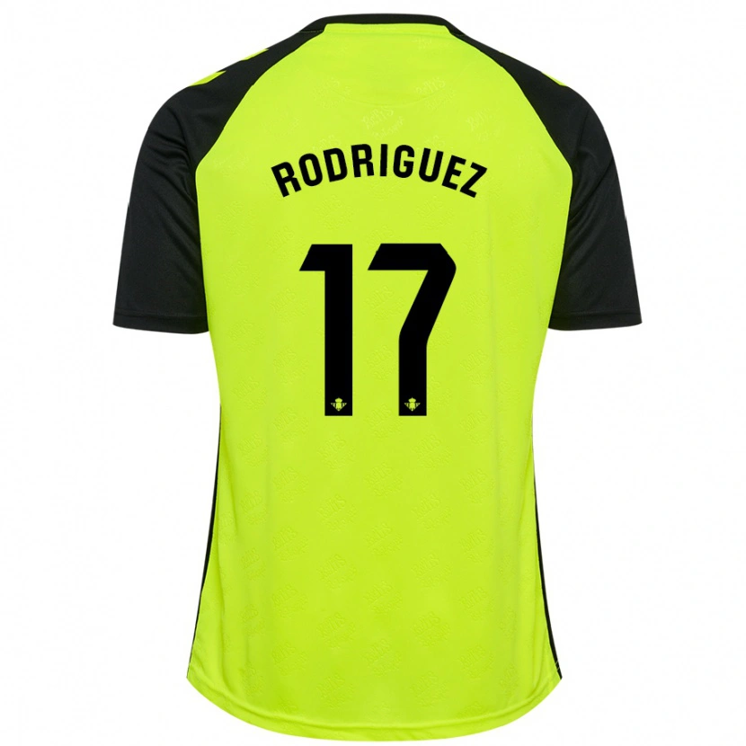 Danxen Kid Jesús Rodriguez #17 Fluorescent Yellow Black Away Jersey 2024/25 T-Shirt