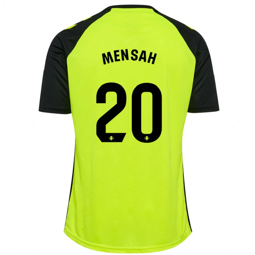 Danxen Kid Mawuli Mensah #20 Fluorescent Yellow Black Away Jersey 2024/25 T-Shirt