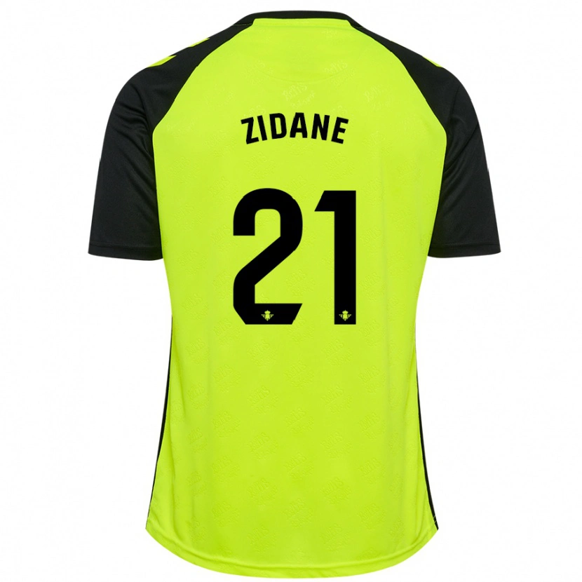 Danxen Kid Elyaz Zidane #21 Fluorescent Yellow Black Away Jersey 2024/25 T-Shirt