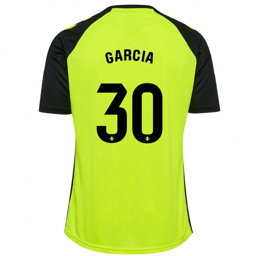 Danxen Kid Germán García #30 Fluorescent Yellow Black Away Jersey 2024/25 T-Shirt