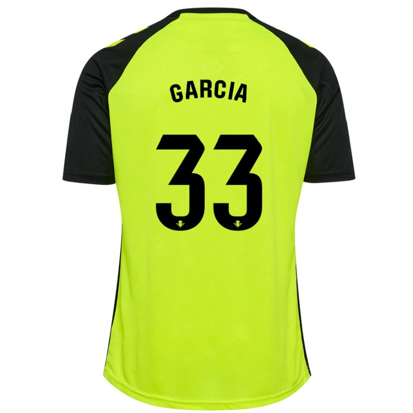 Danxen Kid Pablo García #33 Fluorescent Yellow Black Away Jersey 2024/25 T-Shirt