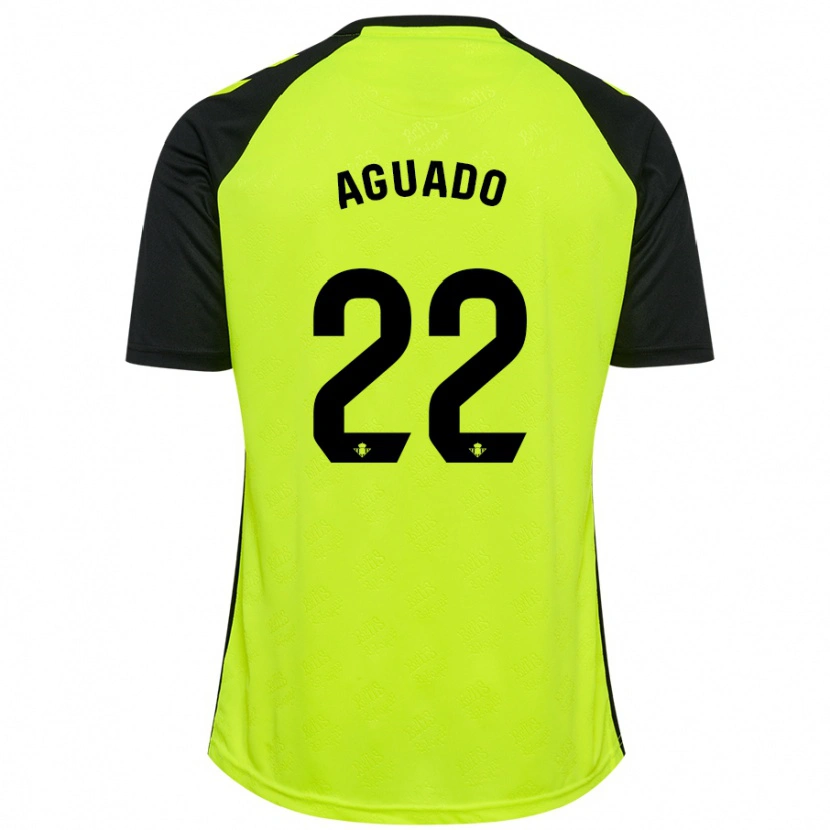 Danxen Kid Júlia Aguado #22 Fluorescent Yellow Black Away Jersey 2024/25 T-Shirt