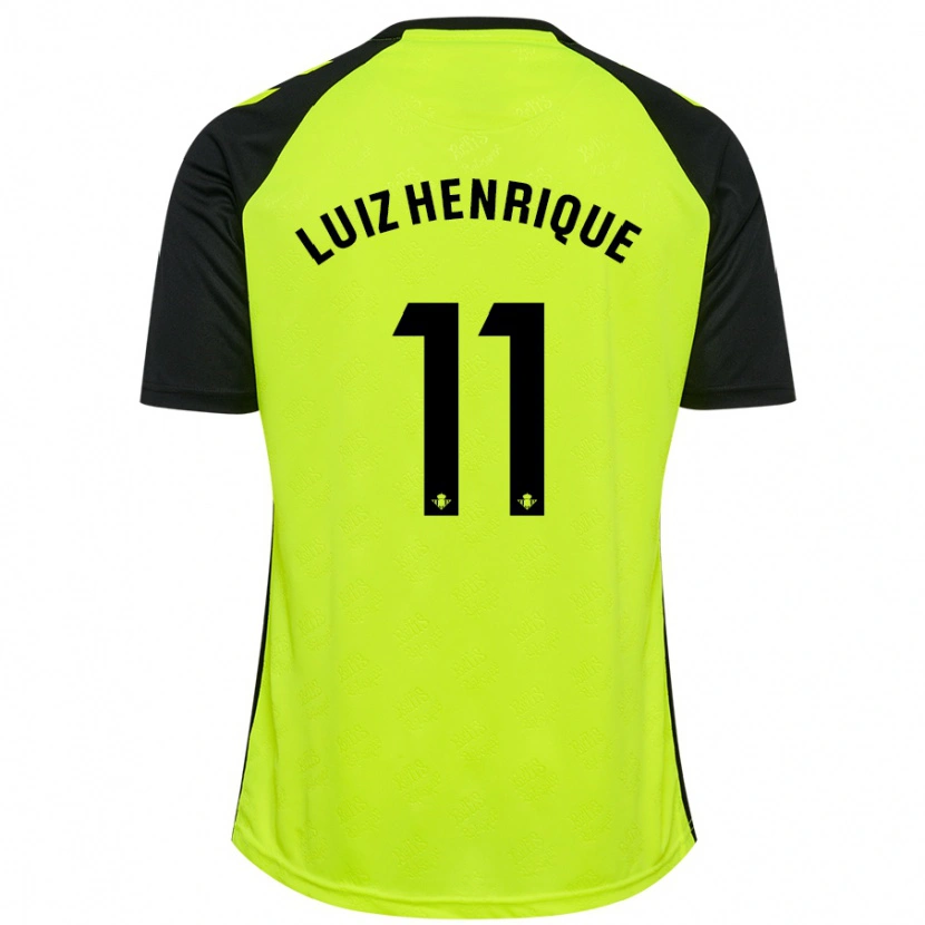 Danxen Kid Luiz Henrique #11 Fluorescent Yellow Black Away Jersey 2024/25 T-Shirt