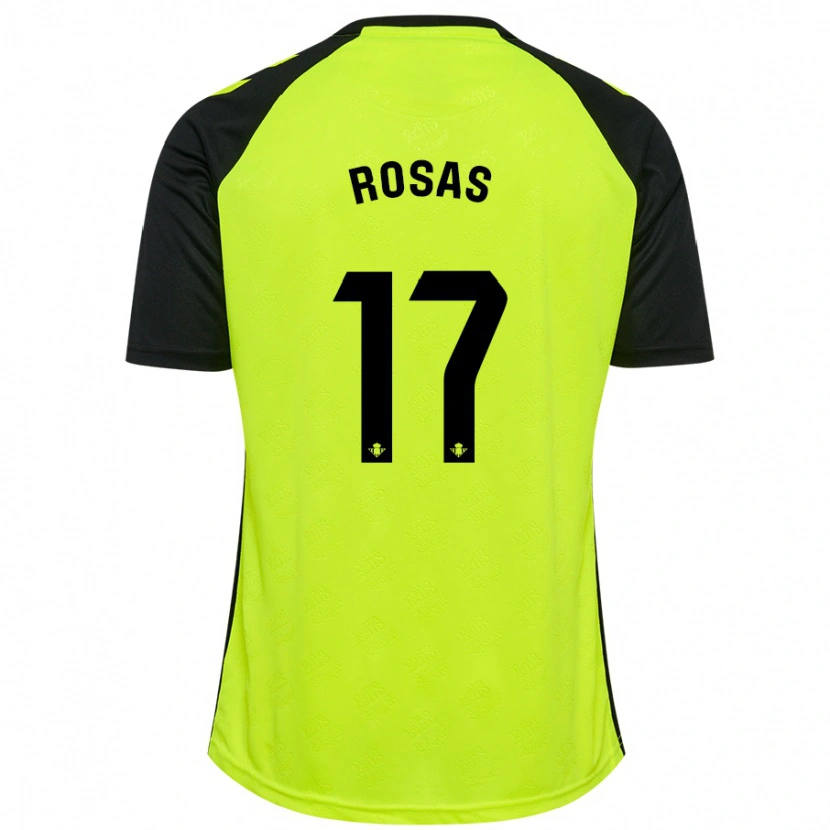 Danxen Kid Berto Rosas #17 Fluorescent Yellow Black Away Jersey 2024/25 T-Shirt