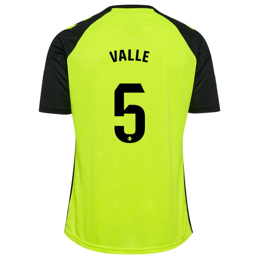 Danxen Kid María Valle López #5 Fluorescent Yellow Black Away Jersey 2024/25 T-Shirt