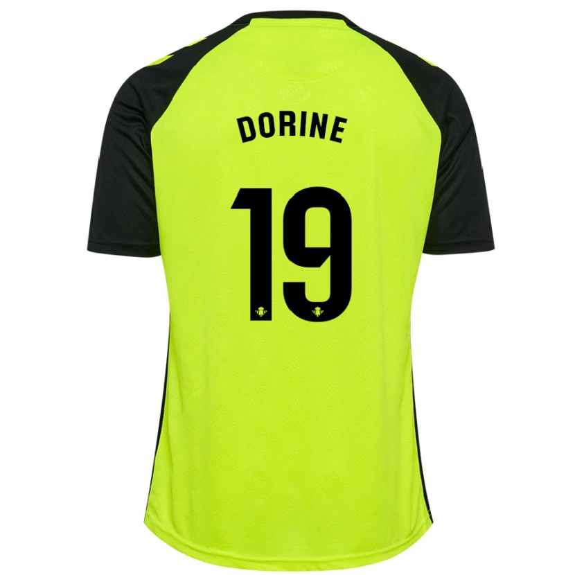 Danxen Kid Dorine Nina Chuigoue #19 Fluorescent Yellow Black Away Jersey 2024/25 T-Shirt