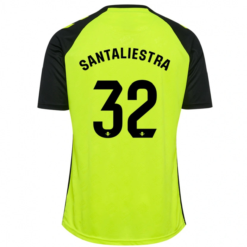 Danxen Kid Carla Santaliestra #32 Fluorescent Yellow Black Away Jersey 2024/25 T-Shirt