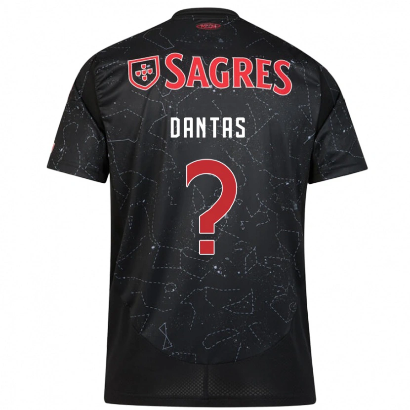 Danxen Kid Tiago Dantas #0 Black Red Away Jersey 2024/25 T-Shirt