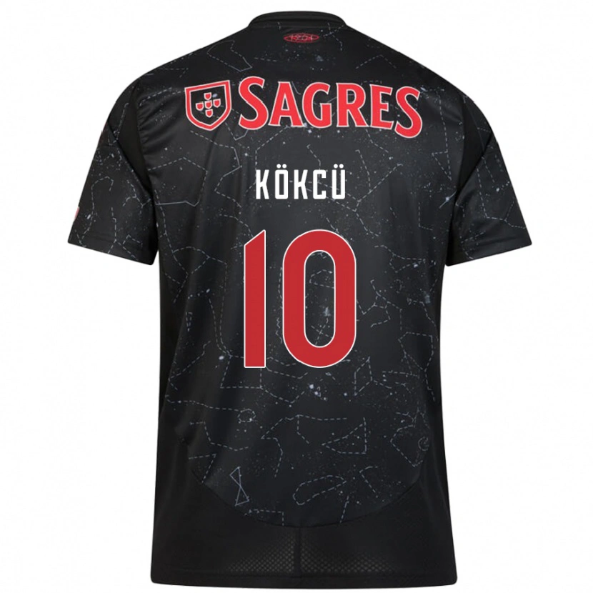 Danxen Kid Orkun Kökçü #10 Black Red Away Jersey 2024/25 T-Shirt