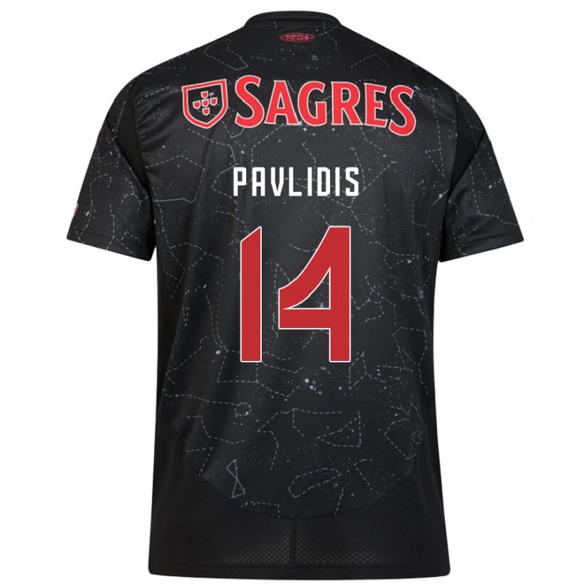 Danxen Kid Vangelis Pavlidis #14 Black Red Away Jersey 2024/25 T-Shirt