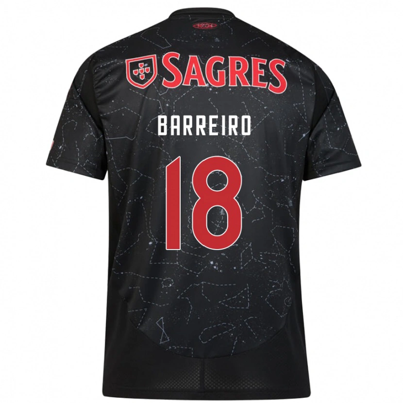 Danxen Kid Leandro Barreiro #18 Black Red Away Jersey 2024/25 T-Shirt