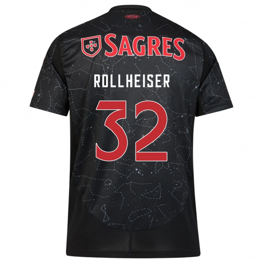 Danxen Kid Benjamín Rollheiser #32 Black Red Away Jersey 2024/25 T-Shirt