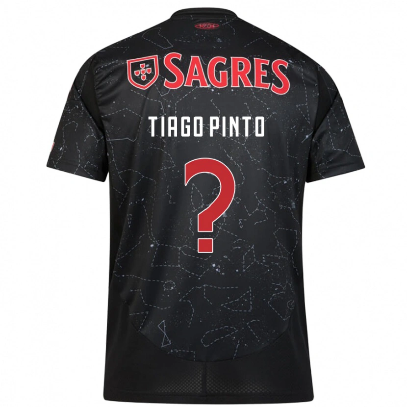 Danxen Kid Tiago Pinto #0 Black Red Away Jersey 2024/25 T-Shirt