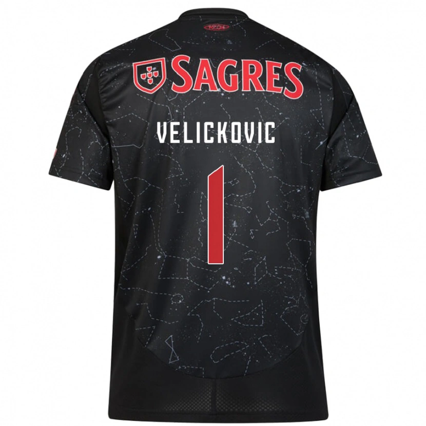 Danxen Kid Luka Velickovic #1 Black Red Away Jersey 2024/25 T-Shirt