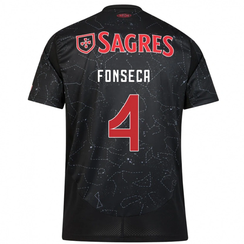 Danxen Kid João Fonseca #4 Black Red Away Jersey 2024/25 T-Shirt