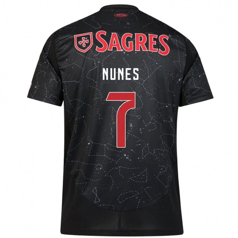 Danxen Kid Bernardo Nunes #7 Black Red Away Jersey 2024/25 T-Shirt