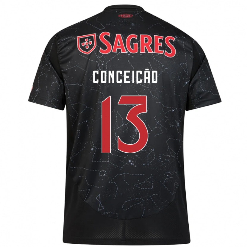 Danxen Kid João Conceição #13 Black Red Away Jersey 2024/25 T-Shirt