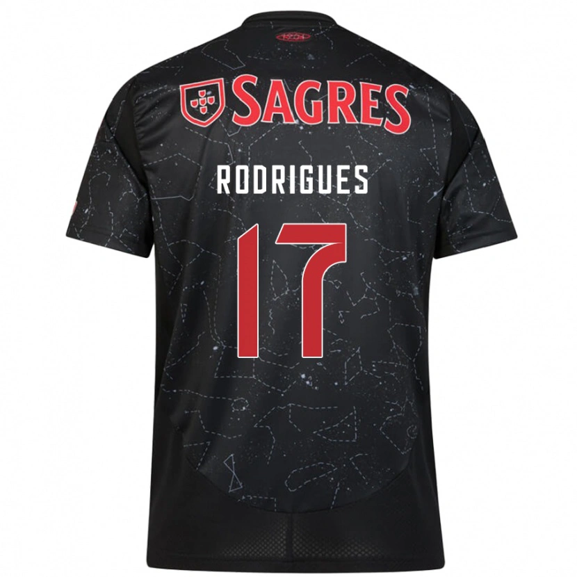 Danxen Kid Tiago Rodrigues #17 Black Red Away Jersey 2024/25 T-Shirt