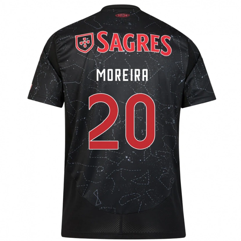 Danxen Kid André Moreira #20 Black Red Away Jersey 2024/25 T-Shirt