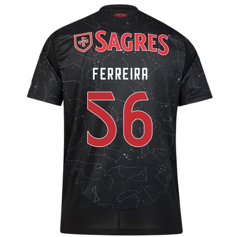 Danxen Kid Martim Ferreira #56 Black Red Away Jersey 2024/25 T-Shirt