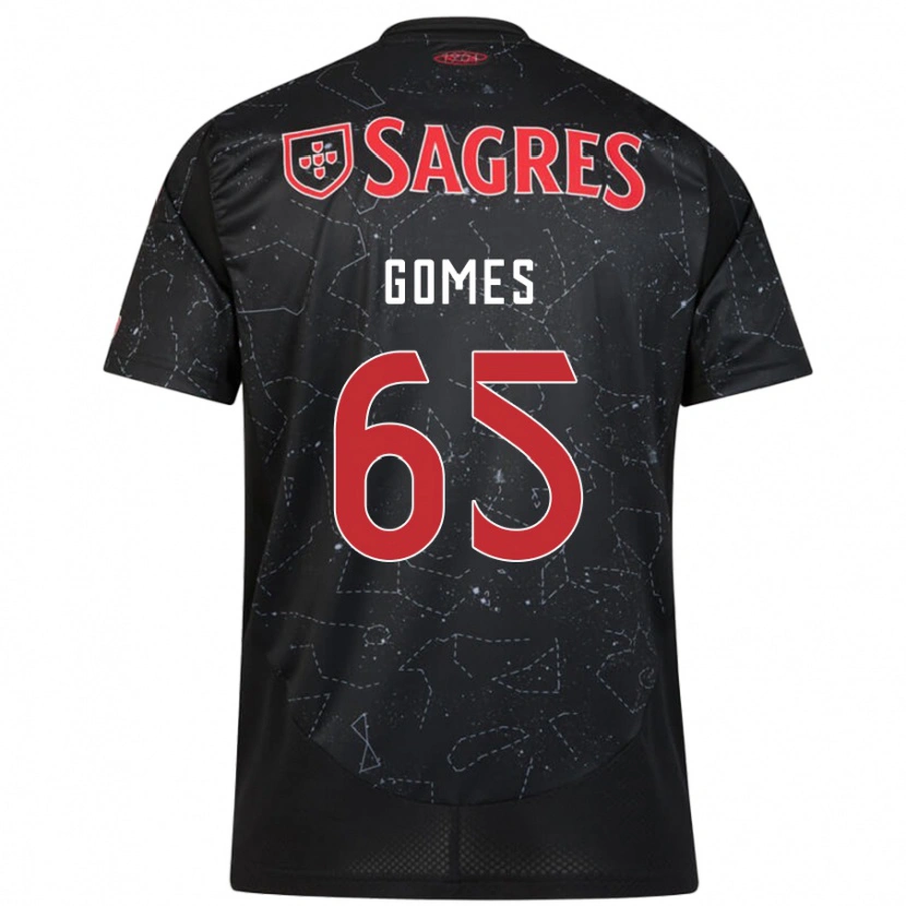 Danxen Kid André Gomes #65 Black Red Away Jersey 2024/25 T-Shirt