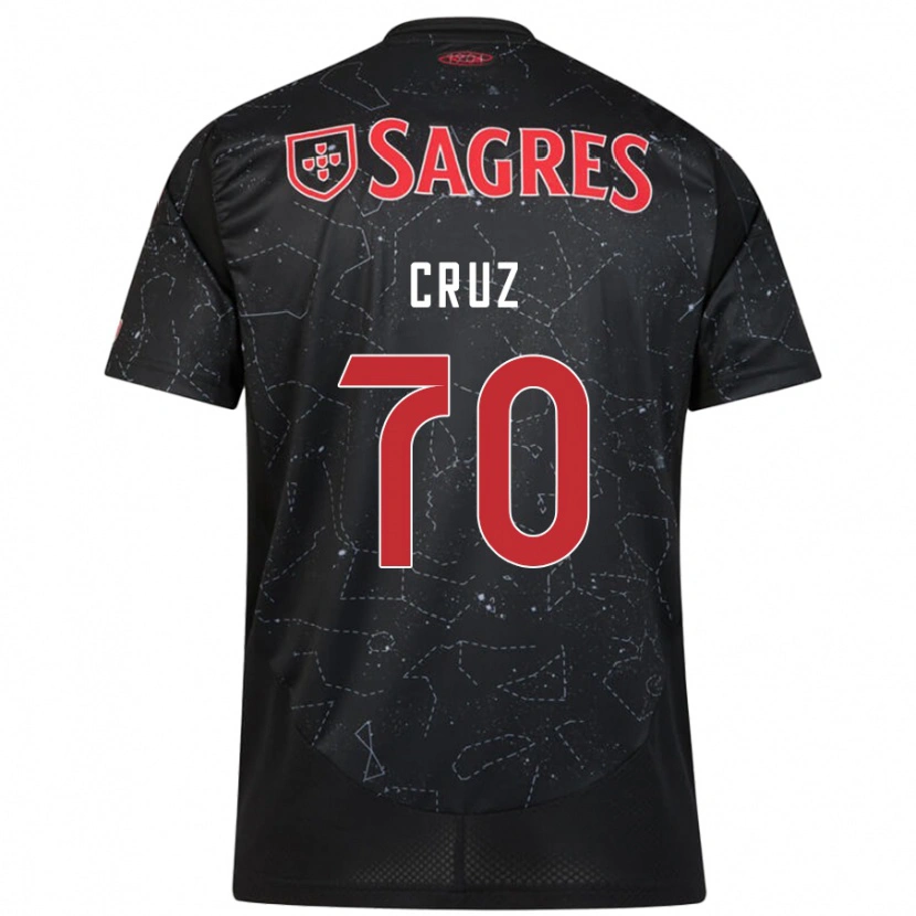 Danxen Kid Filipe Cruz #70 Black Red Away Jersey 2024/25 T-Shirt