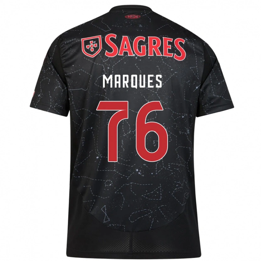 Danxen Kid Gustavo Marques #76 Black Red Away Jersey 2024/25 T-Shirt