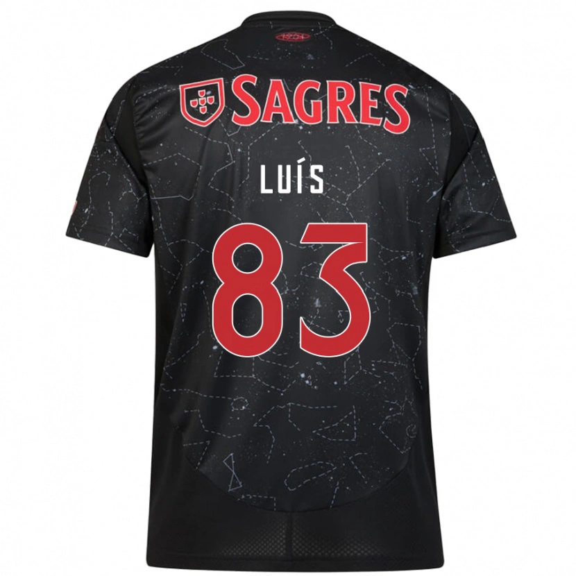 Danxen Kid Rafael Luís #83 Black Red Away Jersey 2024/25 T-Shirt