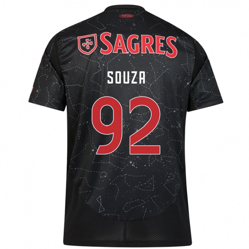 Danxen Kid Pedro Souza #92 Black Red Away Jersey 2024/25 T-Shirt