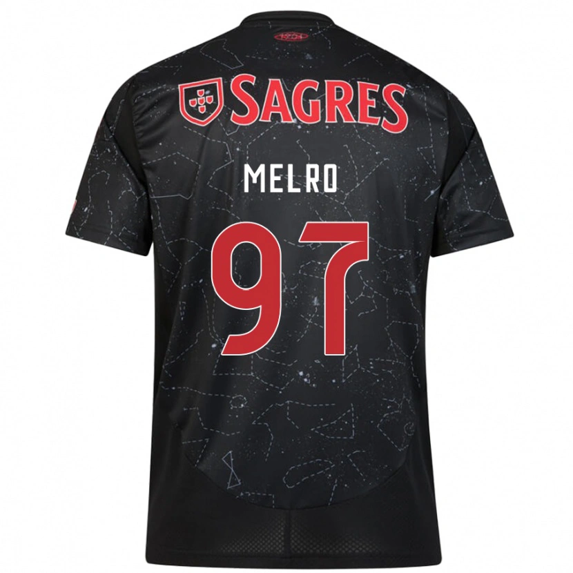 Danxen Kid José Melro #97 Black Red Away Jersey 2024/25 T-Shirt