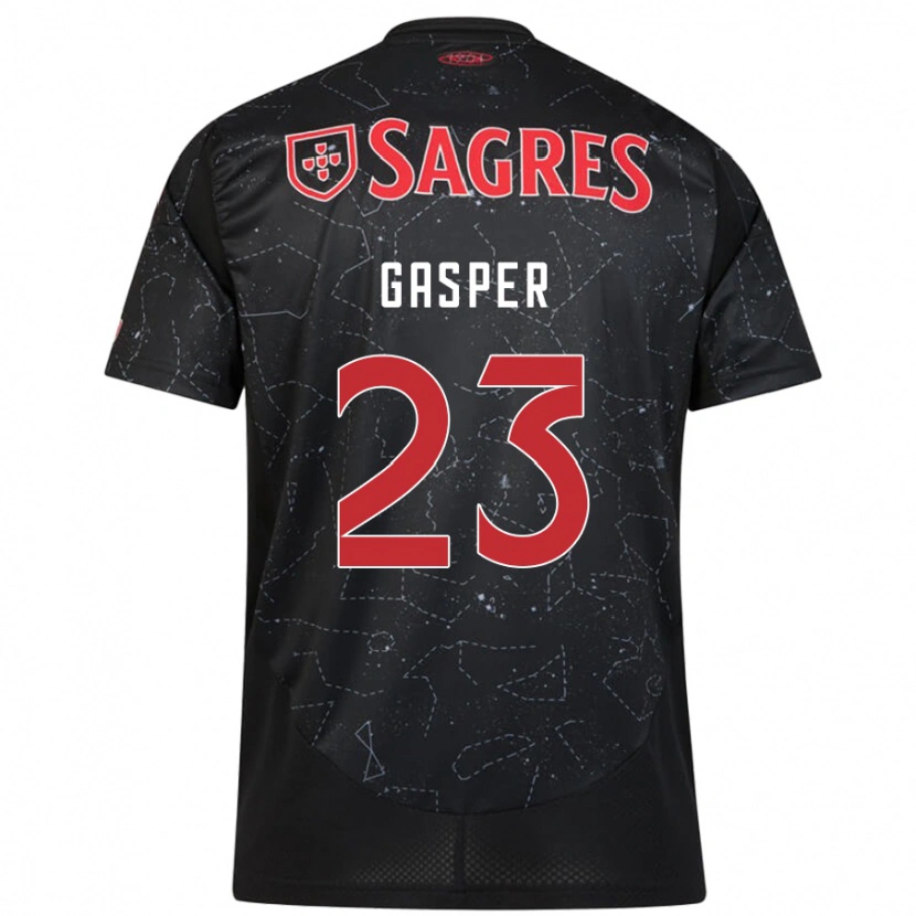 Danxen Kid Anna Gasper #23 Black Red Away Jersey 2024/25 T-Shirt