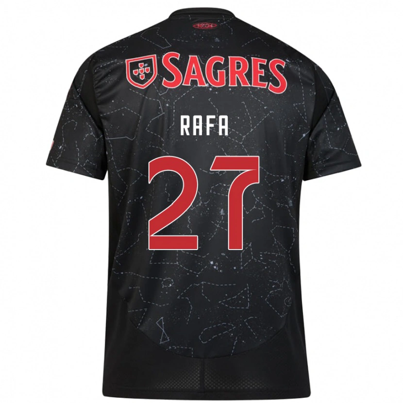 Danxen Kid Rafa #27 Black Red Away Jersey 2024/25 T-Shirt